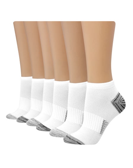 Calzini Donna Invisibili Hanes ComfortBlend® – Confezione Da 6 Paia, Cotone Traspirante E Spandex, Antiumidità, Resistenti, Taglia Unica