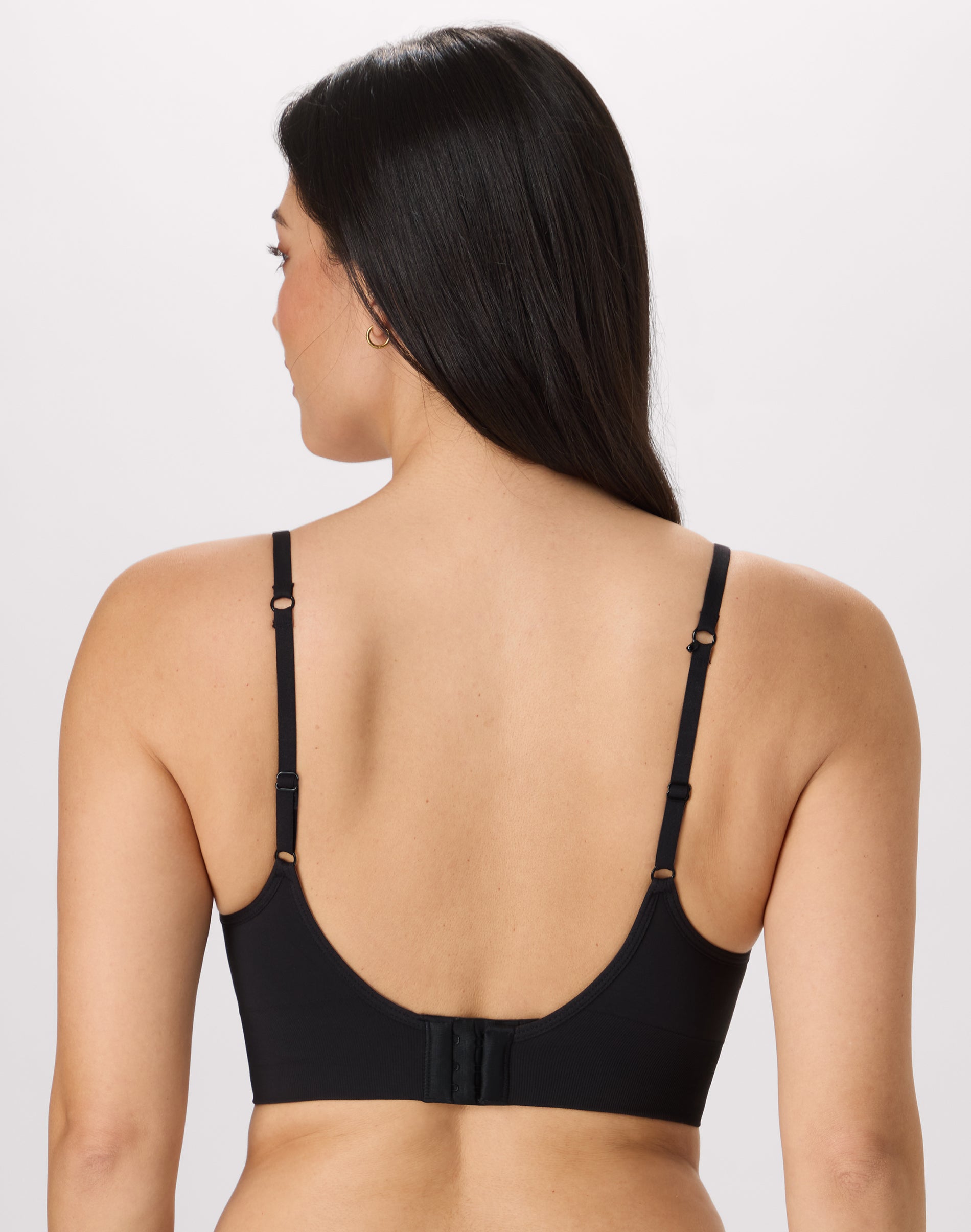 M Plunge Push-Up Bra, Seamless Convertible Longline Bralette (Plus