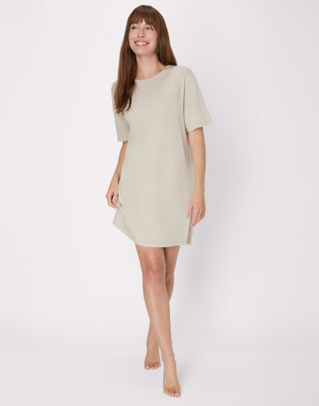 beige t shirt dress Le Bon Shoppe Her Dress Coal / M main image 1