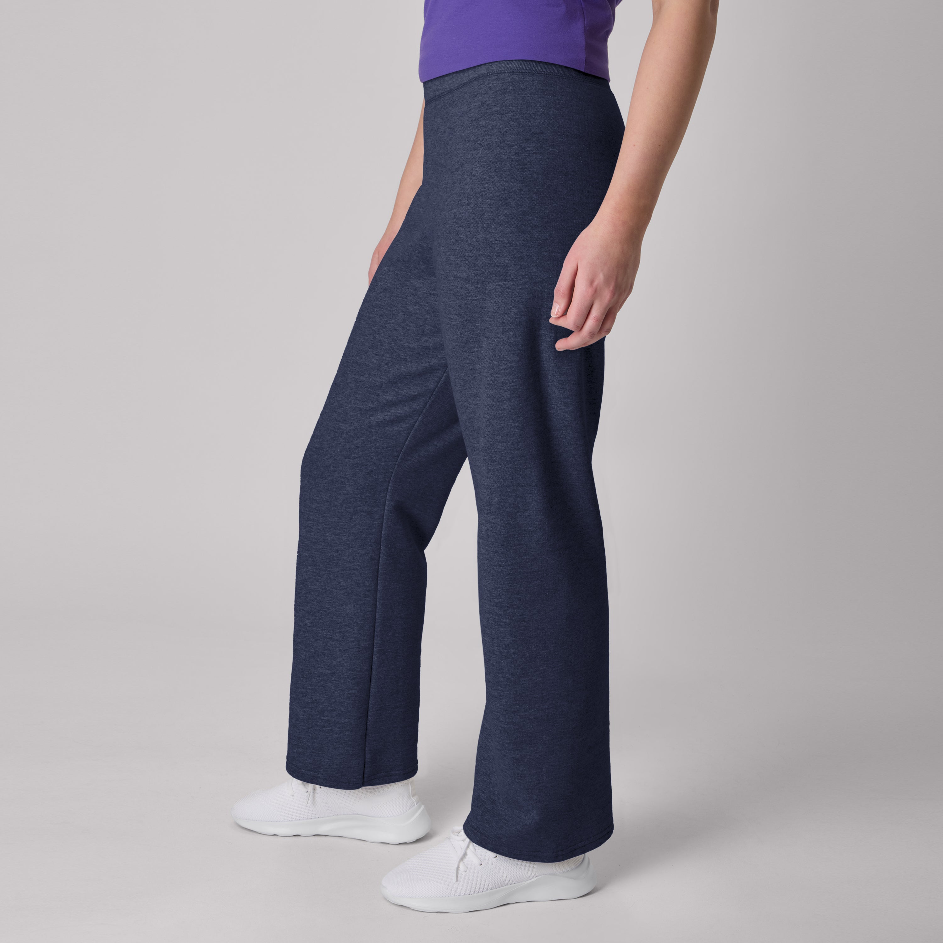Hanes EcoSmart Women's Fleece Sweatpants with Open Bottom Legs, 30.5