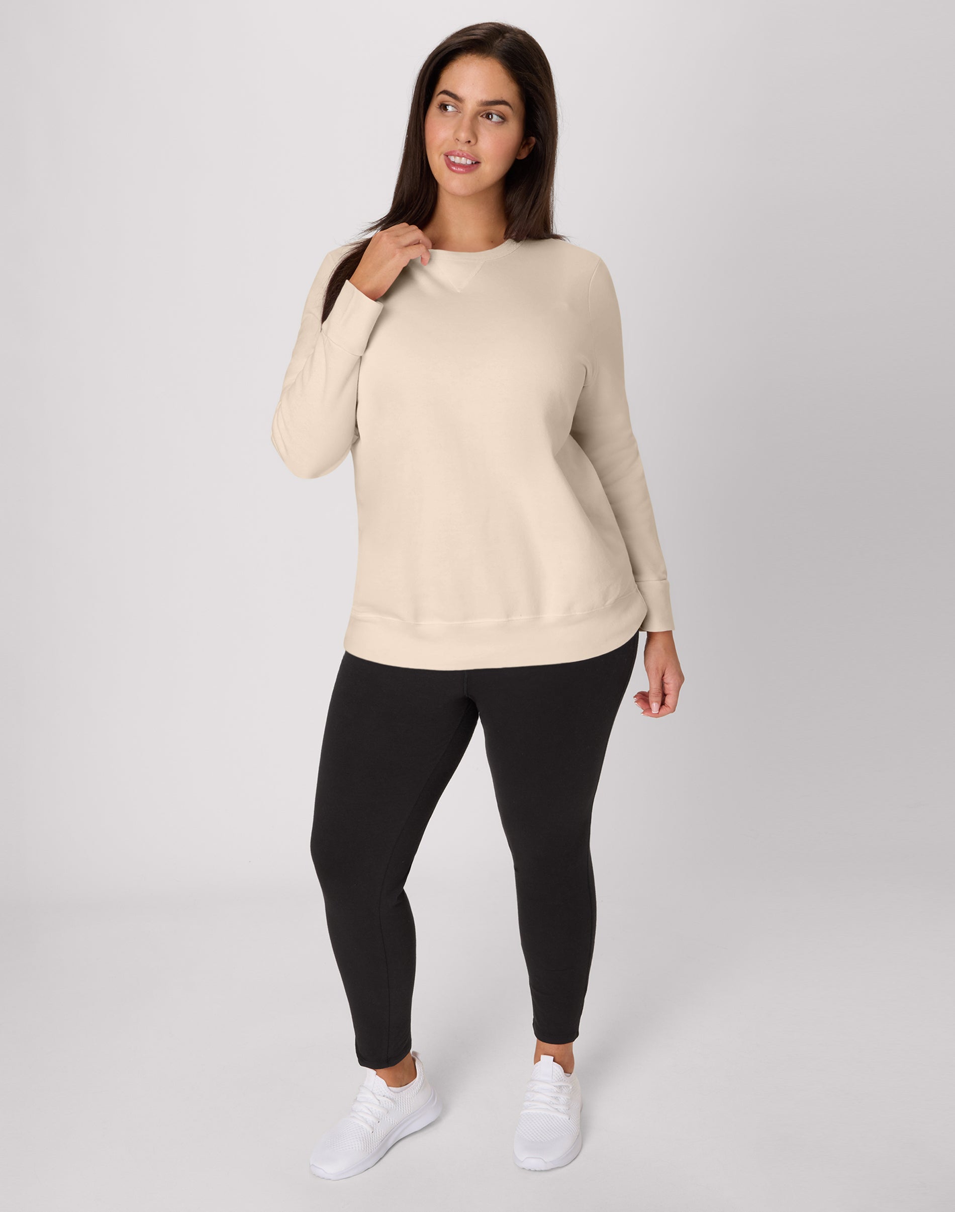 Hanes Just My Size EcoSmart Women's Fleece Sweatshirt, V-Notch