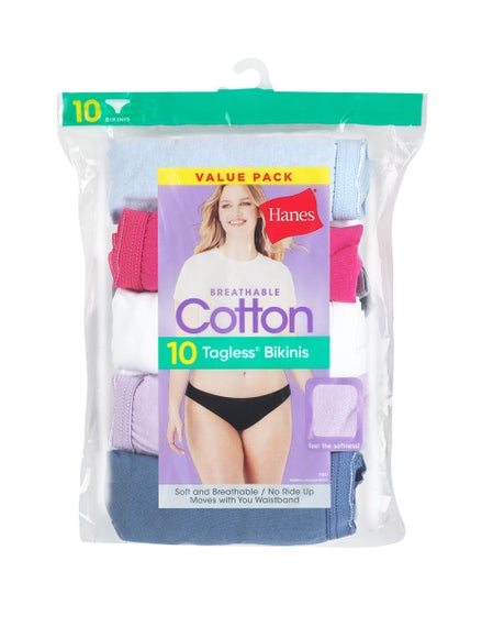 6- 12 Women's BIKINI Sports LOVE Panties Undies 95% COTTON ACTIVE WEAR 3051 S-XL